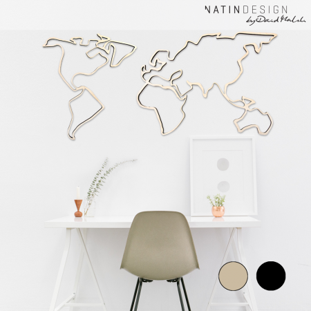 Wandholz Welt unlasiert