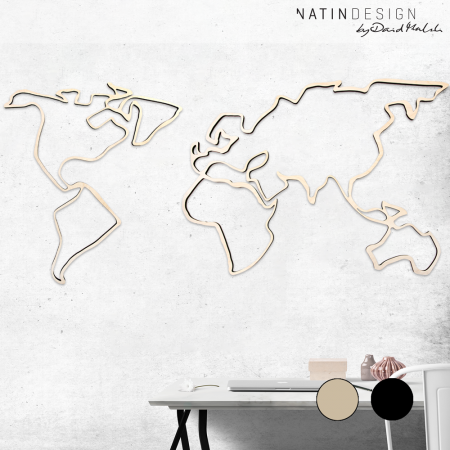 Wandholz Welt unlasiert