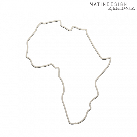 Wandholz Kontinent Afrika unlasiert