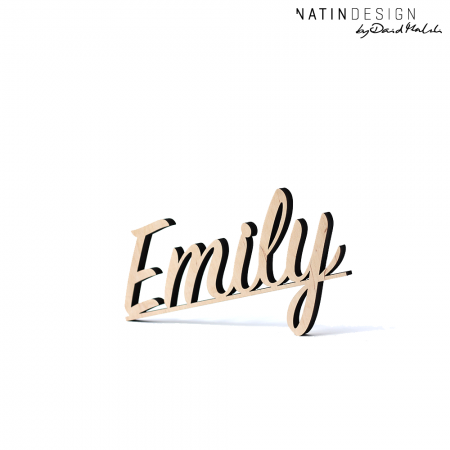 Schriftholz "Emily"