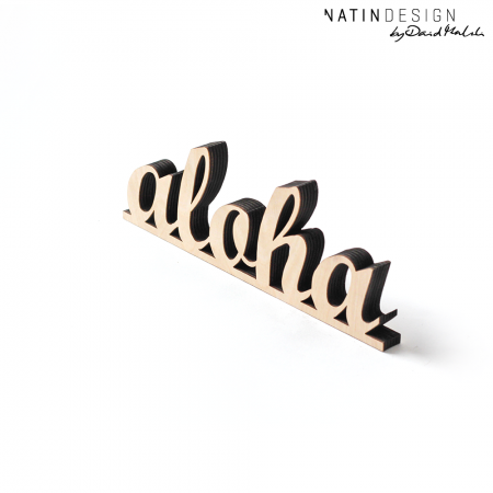 Schriftholz "aloha"