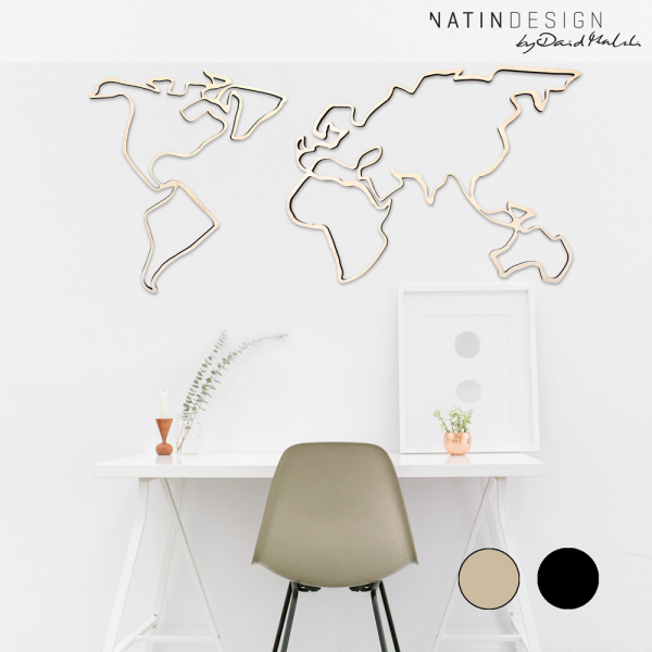 Wandholz Welt unlasiert