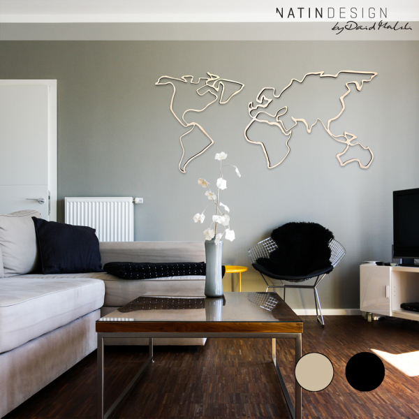 Wandholz Welt unlasiert
