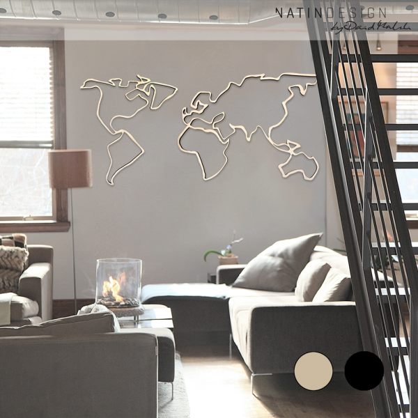 Wandholz Welt unlasiert