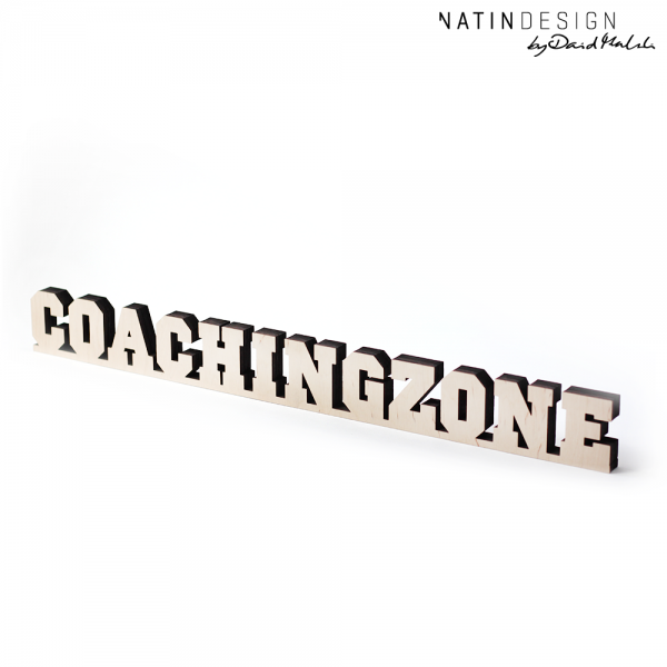 Schriftholz "COACHINGZONE"