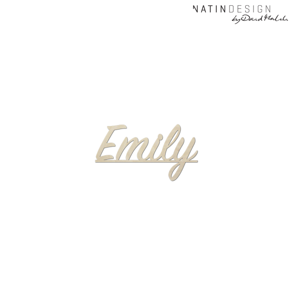 Schriftholz "Emily"